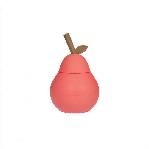 Oyoy Mini pohár so slamkou- Cherry Red